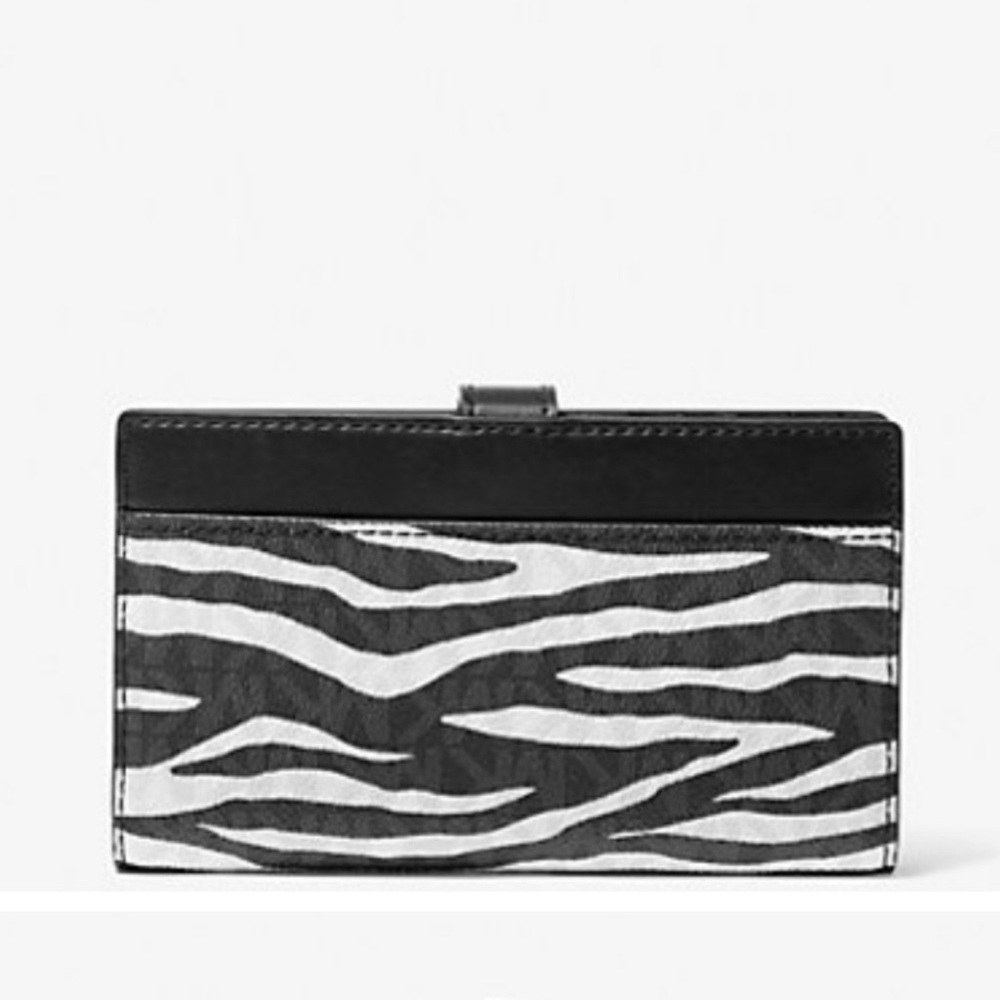 Michael Kors Greenwich Medium Zebra Wallet NWT - Picture 2 of 3